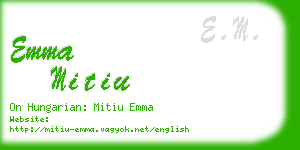 emma mitiu business card